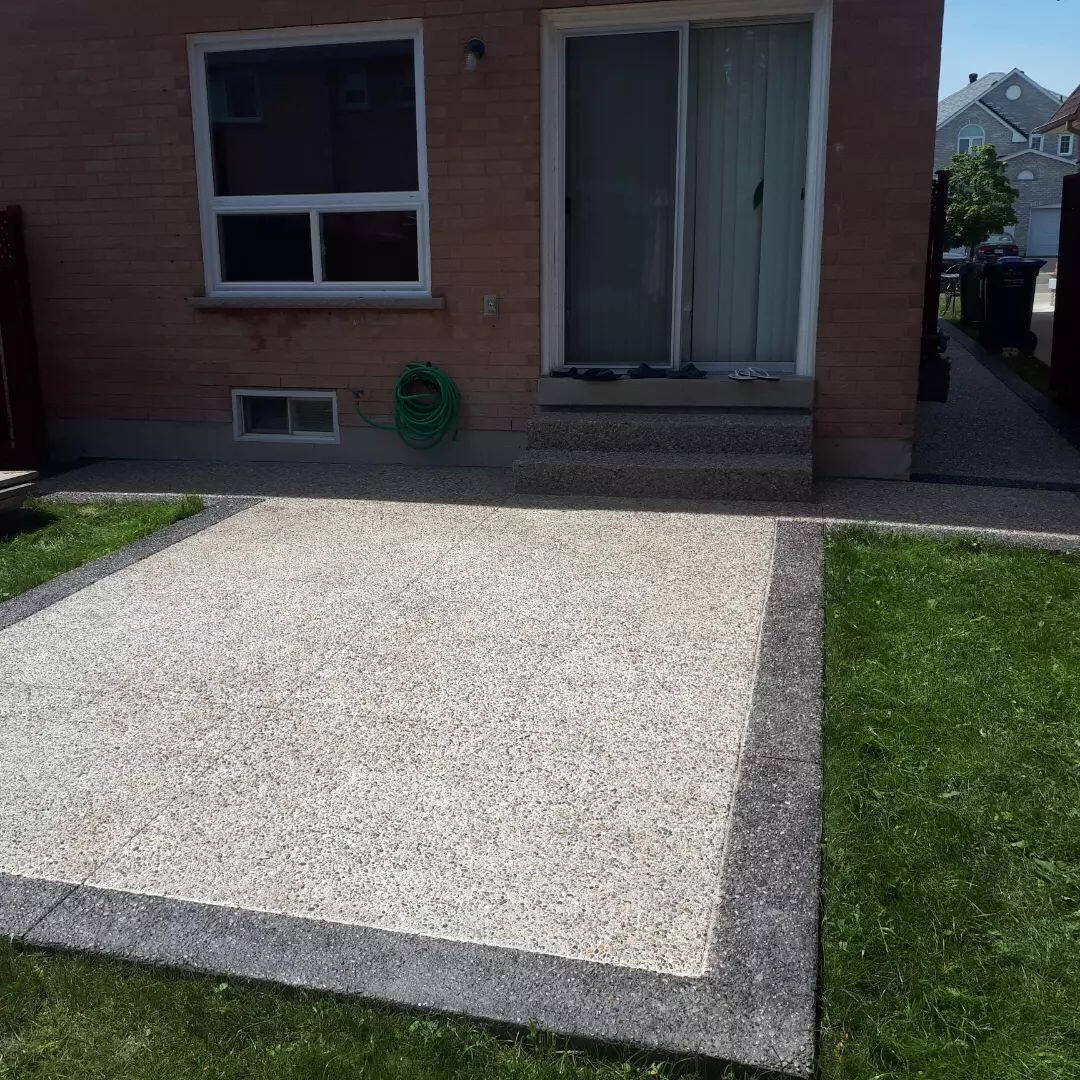 Aggregate Concrete Backyard